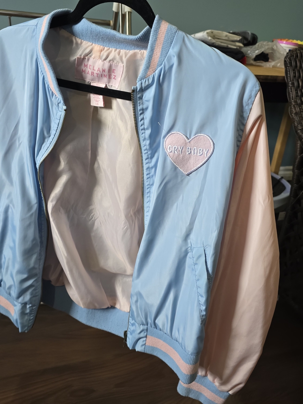 Melanie Martinez Light Blue & Pale Pink 'Cry Baby' Bomber Jacket